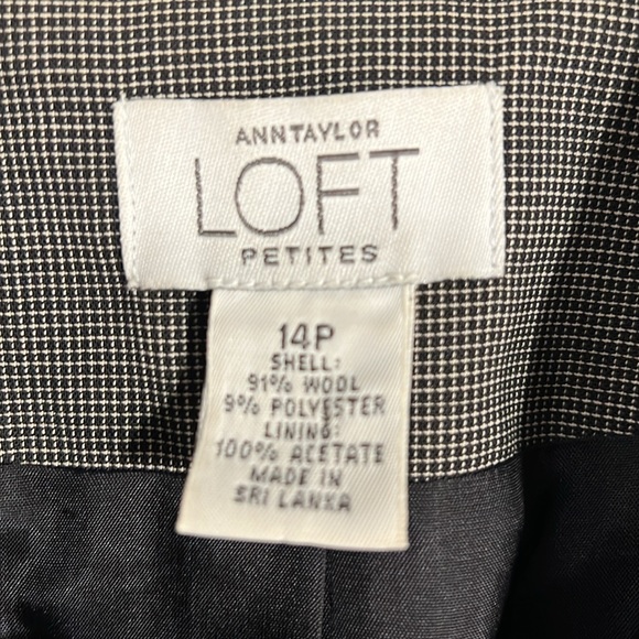 Ann Taylor Loft Petites Blazer/Jacket Brown and Gray size 14 Petite - Picture 4 of 11